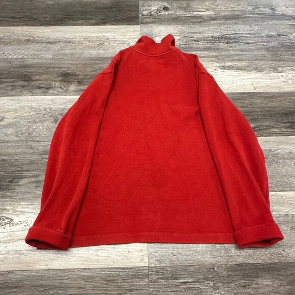 Vintage‎ 90s Polo Ralph Lauren Red Men XL 1/4 Zip Mock Rib Pony Sweater Preppy - Picture 5 of 9